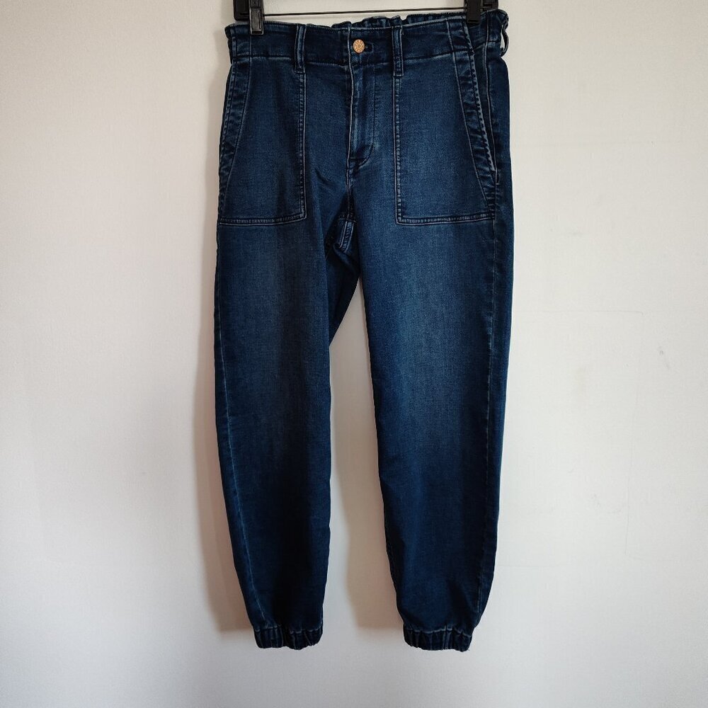 Ladies SZ 27 J Crew Factory Blue Denim Utility Jogger